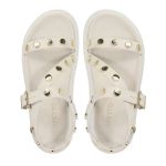 Sandalia Papete Sola Alta Mariana Off White