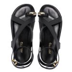 Sandalia Papete Sola Baixa Erika Preto