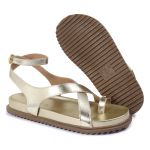 Sandalia Papete Sola Baixa Erika Dourada