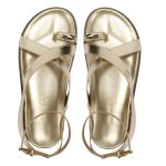 Sandalia Papete Sola Baixa Erika Dourada