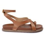 Sandalia Papete Sola Baixa Erika Caramelo