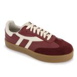 Tênis Liz em Couro e Camurça Bordô