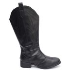 Bota Feminina Texana Cano Longo Bico Redondo Preta