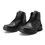 Bota Coturno Em Couro Militar Armata Asphalt - Preto