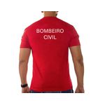 Camiseta Armata em Algodão - Vermelha Bombeiro Civil