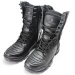 Bota Coturno em couro Militar Armata Ippon - Preto PVC 