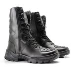 Bota Coturno em couro Militar Armata Ippon - Preto PVC 