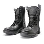 Bota Coturno em couro Militar Armata Ippon - Preto PVC 