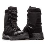 Bota Coturno Em Couro Militar Armata Kaiten - Preto Nobuck Biquei PVC