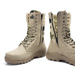 Bota Coturno Em Couro Militar Armata Khopesh - Areia Camuflado