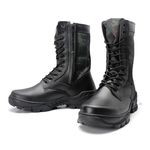 Bota Coturno Em Couro Militar Armata Khopesh - Preto Camuflado