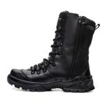 Bota Coturno Em Couro Militar Phanton Hi Com Zíper