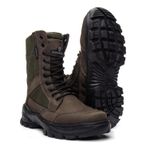 Bota Coturno Em Couro Militar Armata Leopard- Verde Musgo Com Ziper 