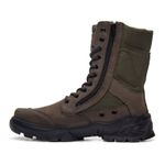 Bota Coturno Em Couro Militar Armata Leopard- Verde Musgo Com Ziper 