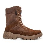 Bota Coturno Em Couro Militar Armata Leopard- Coyote Com Ziper 