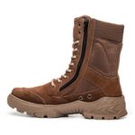Bota Coturno Em Couro Militar Armata Leopard- Coyote Com Ziper 