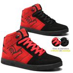 Tênis Skate Embarcadero X Preto e Vermelho - Landfeet 