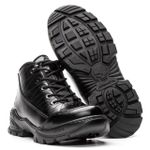 Bota Coturno em couro Militar Armata Cross - Preto Liso