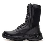 Bota Coturno Em Couro Militar Armata Khopesh - Preto Liso Samu