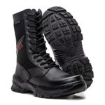 Bota Coturno Em Couro Militar Armata Khopesh - Preto Liso Samu