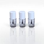 Frasco de Vidro Para Esmalte 10ml Kit c/3 - Incolor/Branco