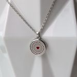 Colar Difusor - Pingente 20mm - Coração - Prateado - Aço Inox