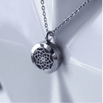 Colar Difusor - Pingente 20mm - Mandala - Prateado - Aço Inox