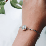 Pulseira Difusora - Pingente 10mm Mini - Árvore da Vida - Prateado - Aço Inox