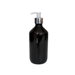 Frasco Pet Âmbar 500ml Válvula Pump R:28 Cor:Prata/Incolor