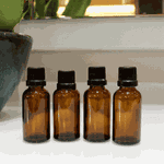 Frasco De Vidro Âmbar Gotejador 30ml - R18 Kit c/5 - Preto