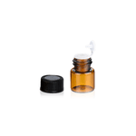 Frasco De Vidro Âmbar Gotejador 01ml Preto