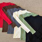Kit 3 Blusas Caneladas Manga Longa Bianca