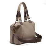 Bolsa Em Couro Legítimo Marco Aurélio 8607 Taupe/Café