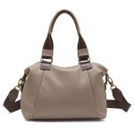 Bolsa Em Couro Legítimo Marco Aurélio 8607 Taupe/Café