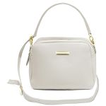 Bolsa Em Couro Legítimo Arredare 8602 Off White