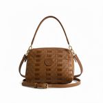 Bolsa Em Tresse Couro Legítimo Marco Aurélio 8602 Caramelo