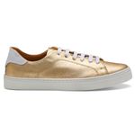 Tenis casual em couro legitimo 25000 Ouro/Bco