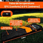  Saco de Dormir Canyon 5°C solteiro Kala 
