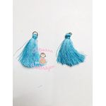 MINI TASSEL ( PINGENTE DE SEDA ) AZUL TURQUESA – 2 UNIDADES