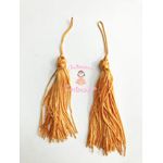 TASSEL ( PINGENTE) DE SEDA PAPAYA- 2 UNIDADES