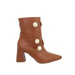 Bota Feminina Ísis Broche Dourado Canela