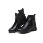 Bota Feminina String Em Couro Legítimo Confort Preto