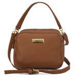 Bolsa Feminina Brooklyn Em Couro Legítimo Caramelo