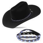 Chapéu Feminino Country Bandinha De Strass Azul