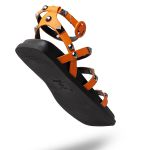Sandália Papete Flatform Malu Com Amarração Laranja