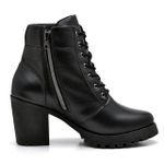 Bota Feminina Aurora Em Couro Legítimo Preto