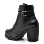 Bota Feminina Aurora Em Couro Legítimo Preto