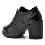 Bota Feminina Ankle Em Couro Legítimo Verniz Preto