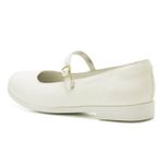 Sapato feminino Colege em couro legitimo Branco
