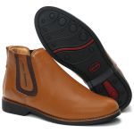 Botina Chelsea Conforto Masculina Castor Couro Art Nobre - 2026